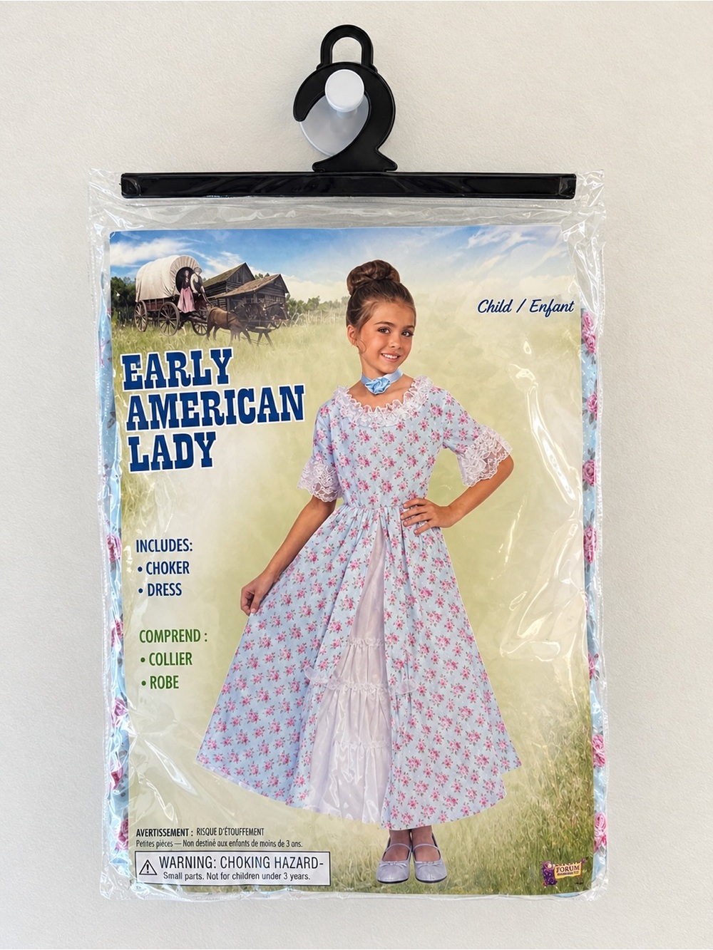 New Forum Novelties American Floral Colonial Halloween Costume Dress Size: Large
